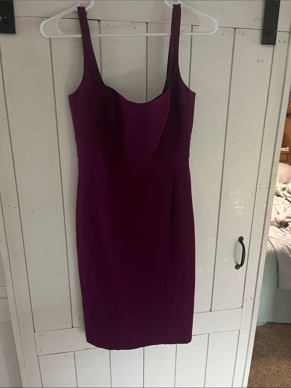 Elie Tahari Bergdorf Goodman - Plum Sheath Midi Dress - size 2